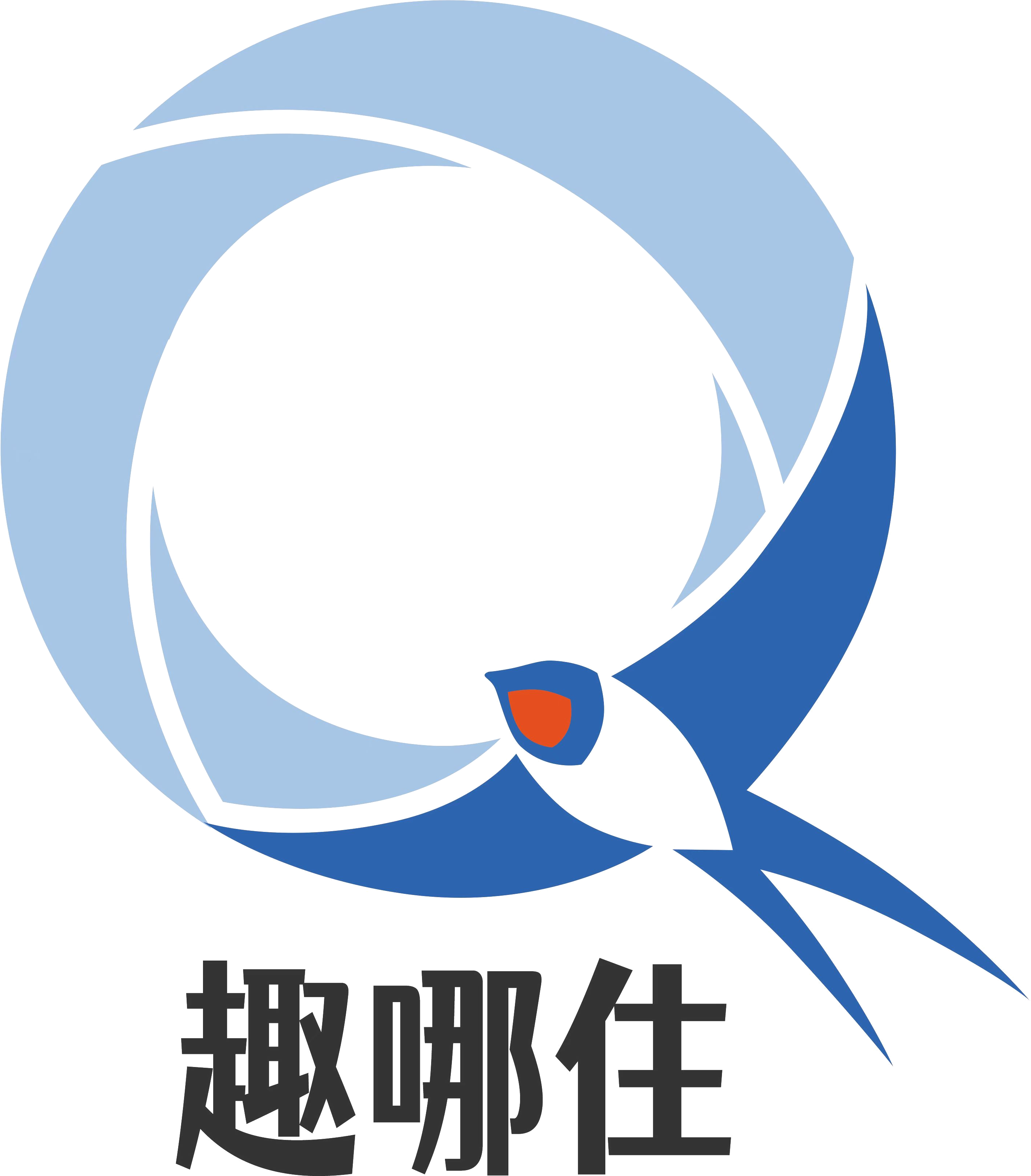 趣哪住品牌标识